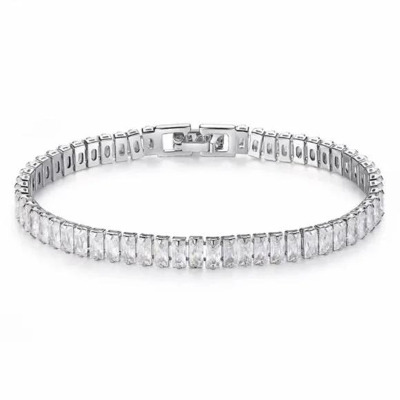 NEW LUXURY 925 STERLING SILVER DIAMOND BRACELET, NICE BRACELET, CUTE BRACELET - Picture 6 of 7